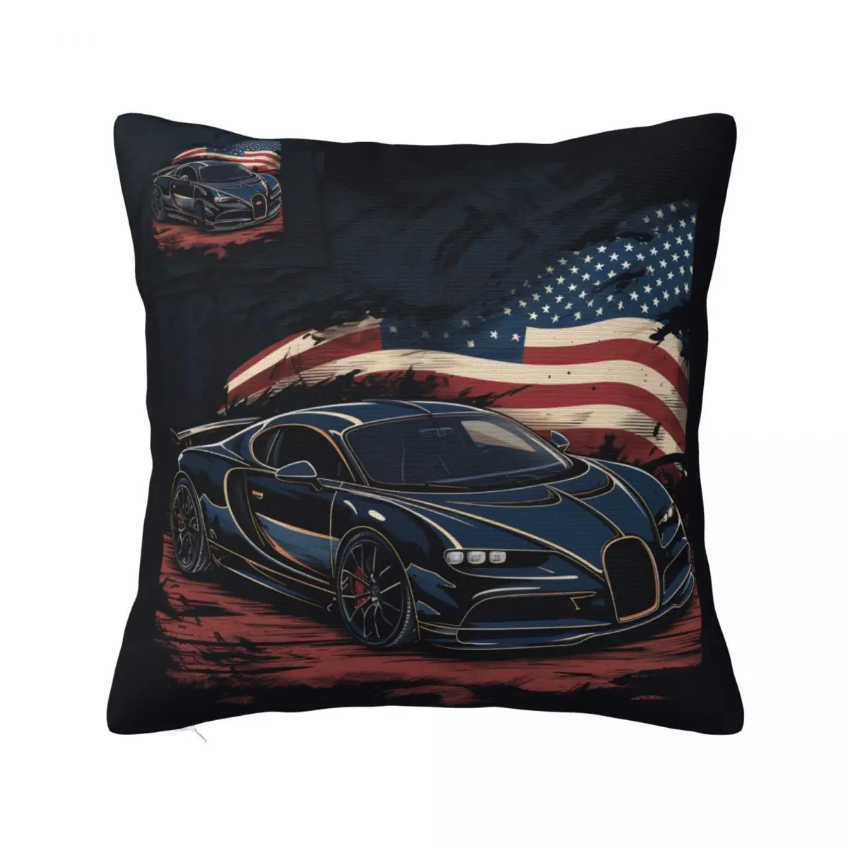 

Sports Car Pillow Case Road Car Cushion Zipper Pillowcase Summer Modern Polyester Cover