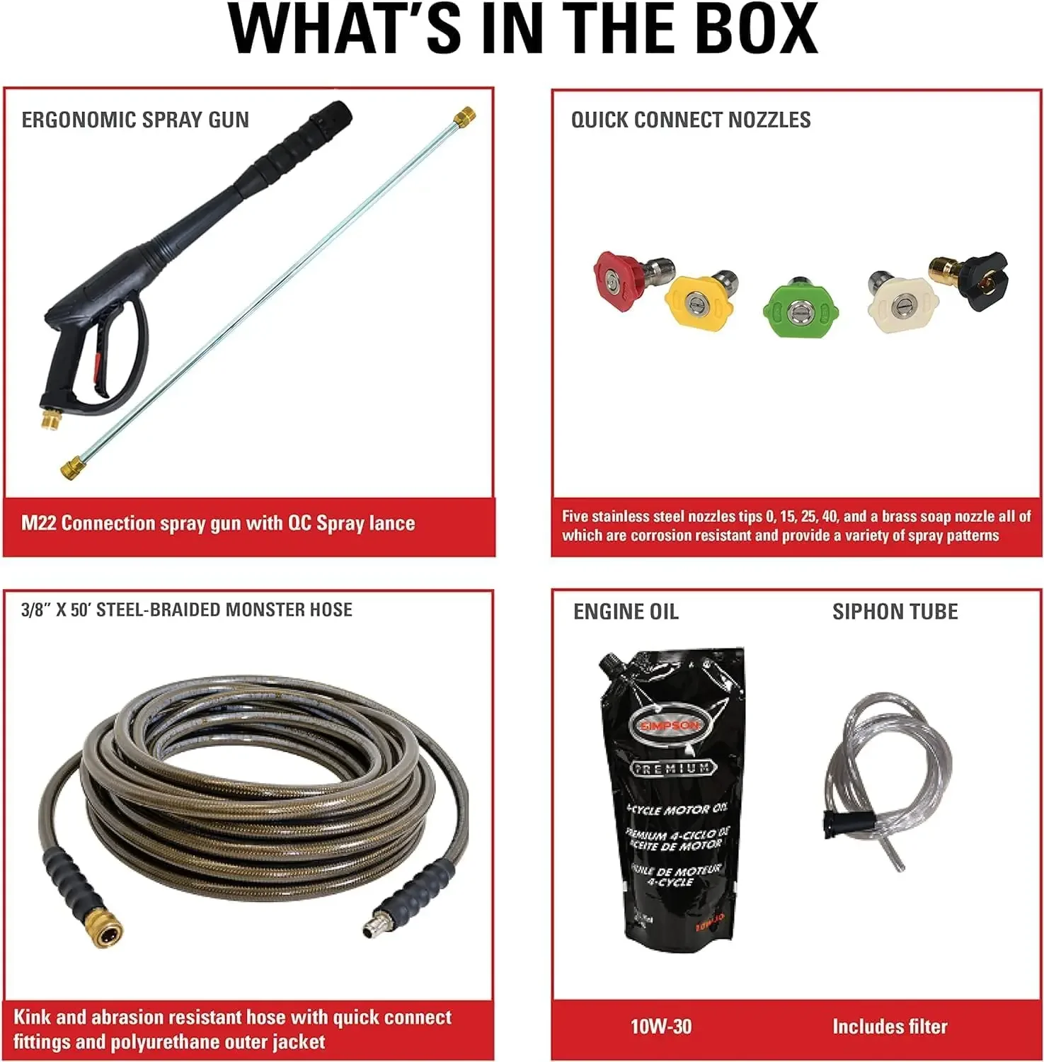 Очистка ALH4240 Алюминиевая серия 4200 фунтов на квадратный дюйм Газовая мойка