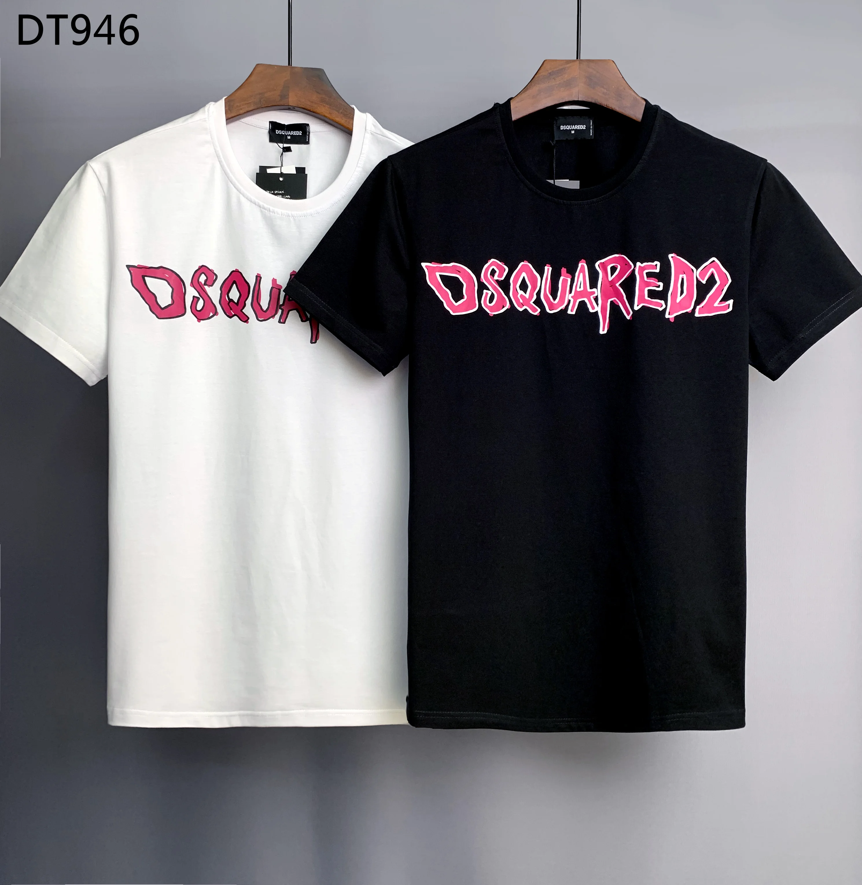 

Футболка Dsquared2 мужская, летняя, с буквенным принтом, свободная, в стиле хип-хоп