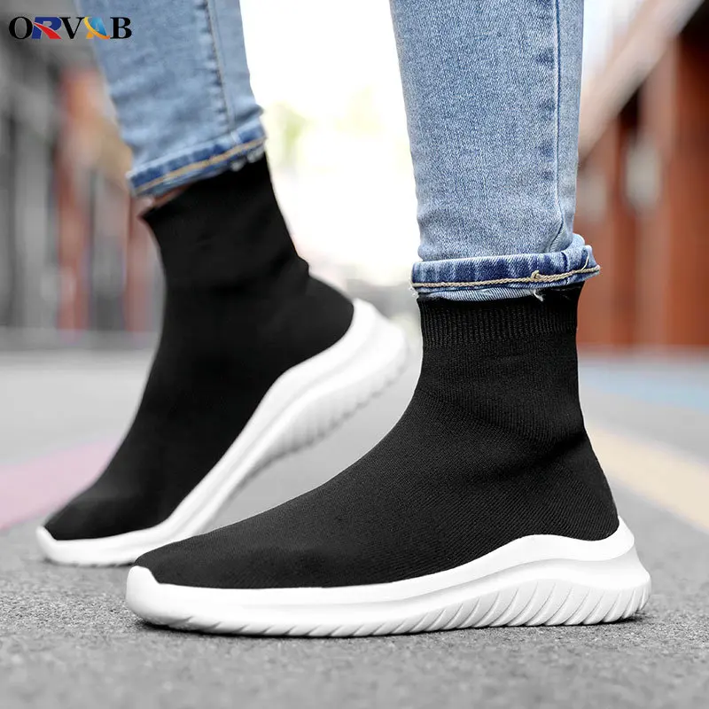 

Plus Size Shoes for Women Fashion Slim Sock Shoes Zapatos De Mujer Shoes Woman High Top Socks Sneakers Tenis Feminino Boots Lady