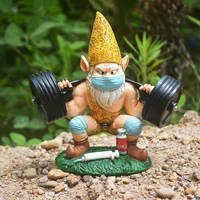 new weightlifting genie resin ornament home desktop handmade painted art human body ornaments collect crafts figure decoration
