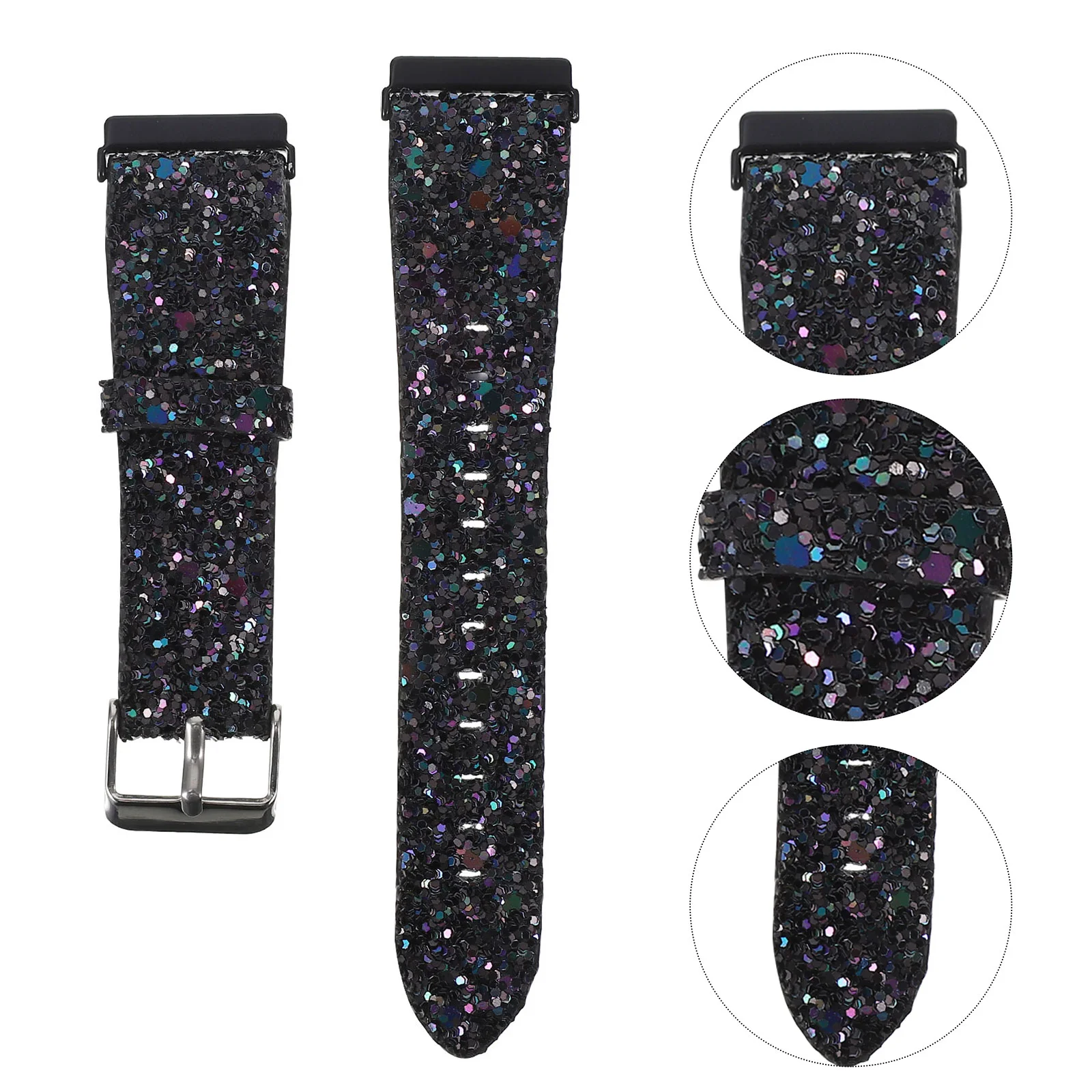 

Watch Bandleather Watchband Replacement Men Strap Watchbands Bands Versastrapswristband20Mm Glitter 38Mm Black Bracelet Wrist