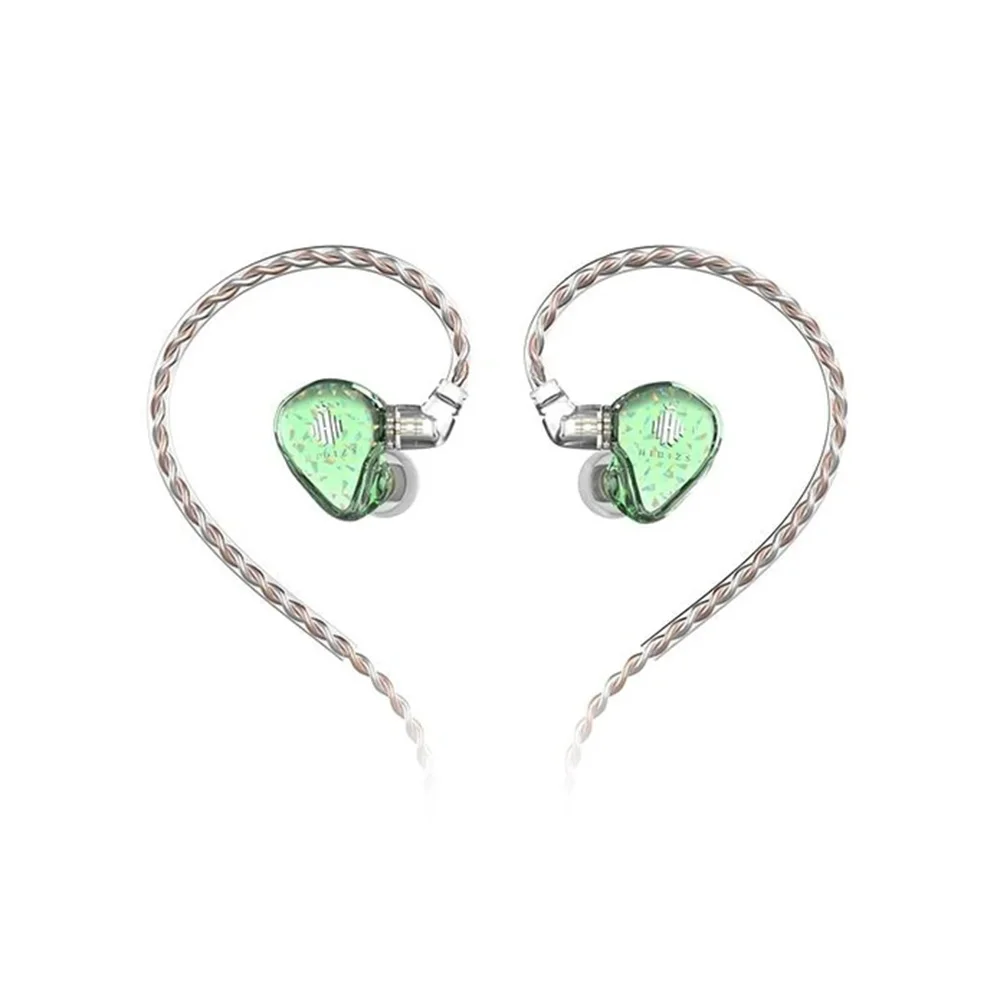 

Hidizs Mermaid MS2 1BA+1DD Hybrid Dual Drivers HiFi In-Ear Earphones with 10.2mm Dynamic Driver, Resin Shell, Detachable 0.78mm