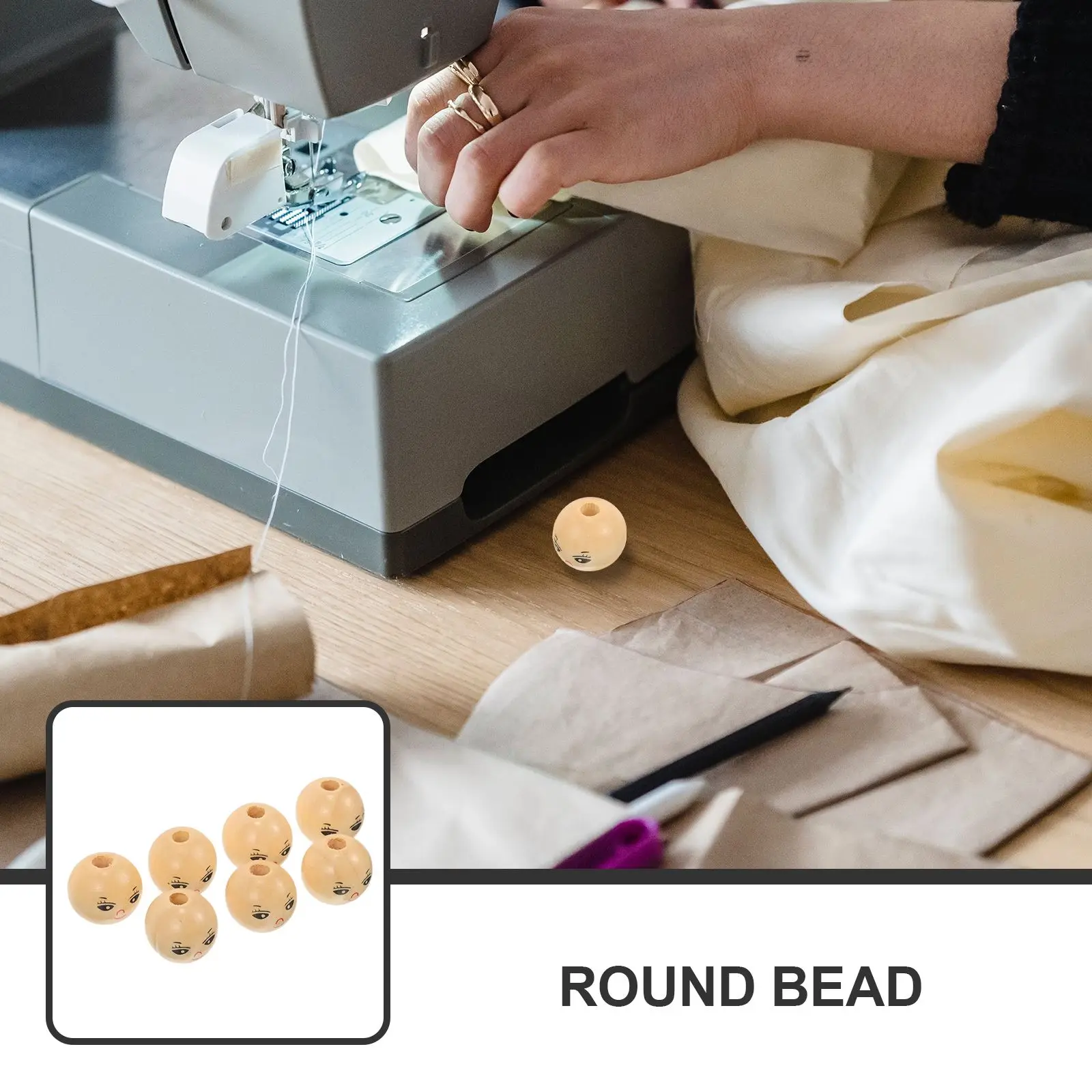 50 шт. 18 мм круглые деревянные бусины с улыбкой на лице свободные