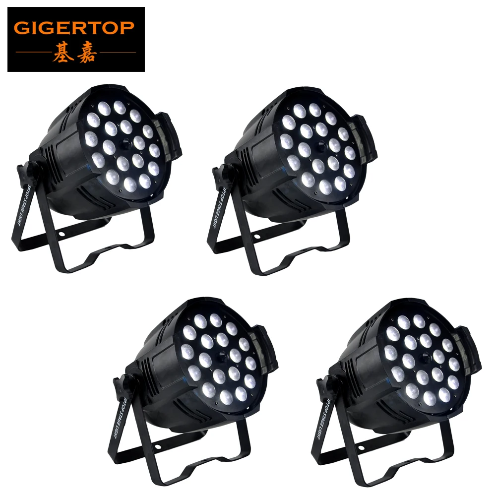 

Led Par RGBWAP Stage Light 18X18W Led Zoom Wash Par64 Can Light Sound Activated Beam Effect For Disco Christmas Party Show X 4