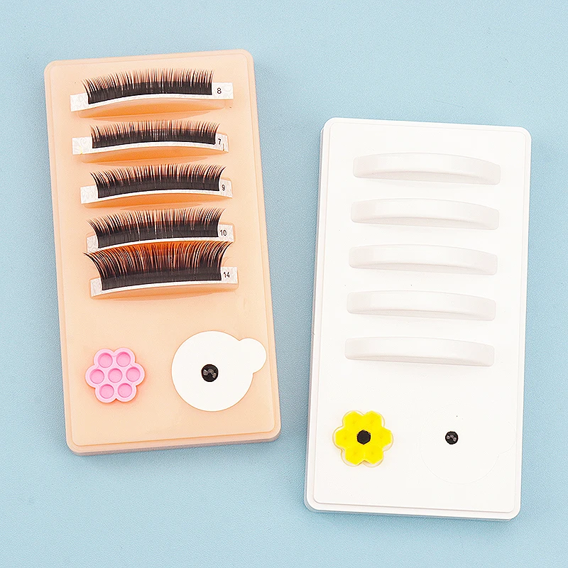 

Grafting Eyelash Table Acrylic Eyelashes With Cover Grafting Tool Dust-proof Storage And Hair Drop Glue 2-in-1Eyelash Table