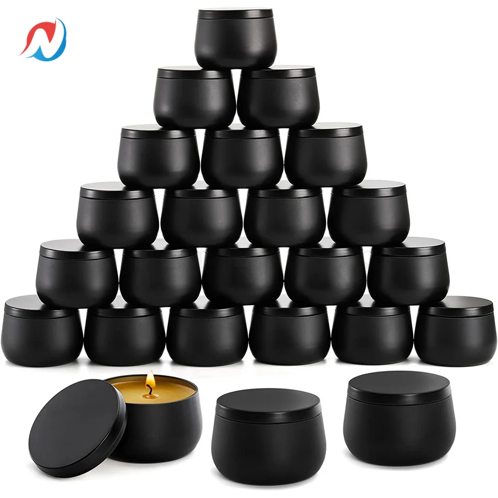 

Sheenirs 24pcs 4 oz 8 Oz Aluminum Candle Tins with Lids Empty Candle Jars Metal Tin Containers for Making Candles Storing Snacks