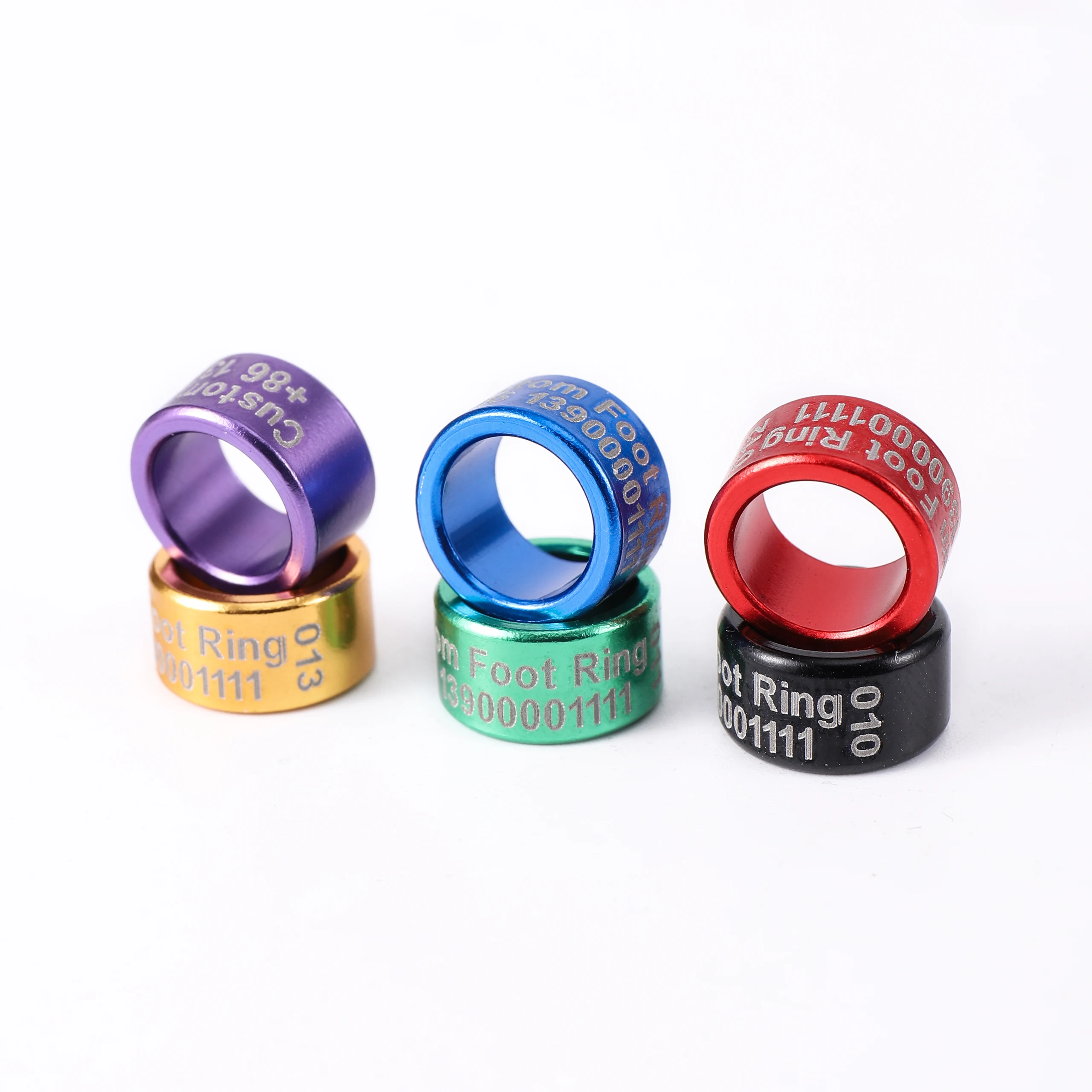 50 шт., кольцо для ног голубя «сделай сам», настраиваемый внутренний диаметр 8/10 мм, высота 6 мм, имя, номер телефона, номер года, код страны