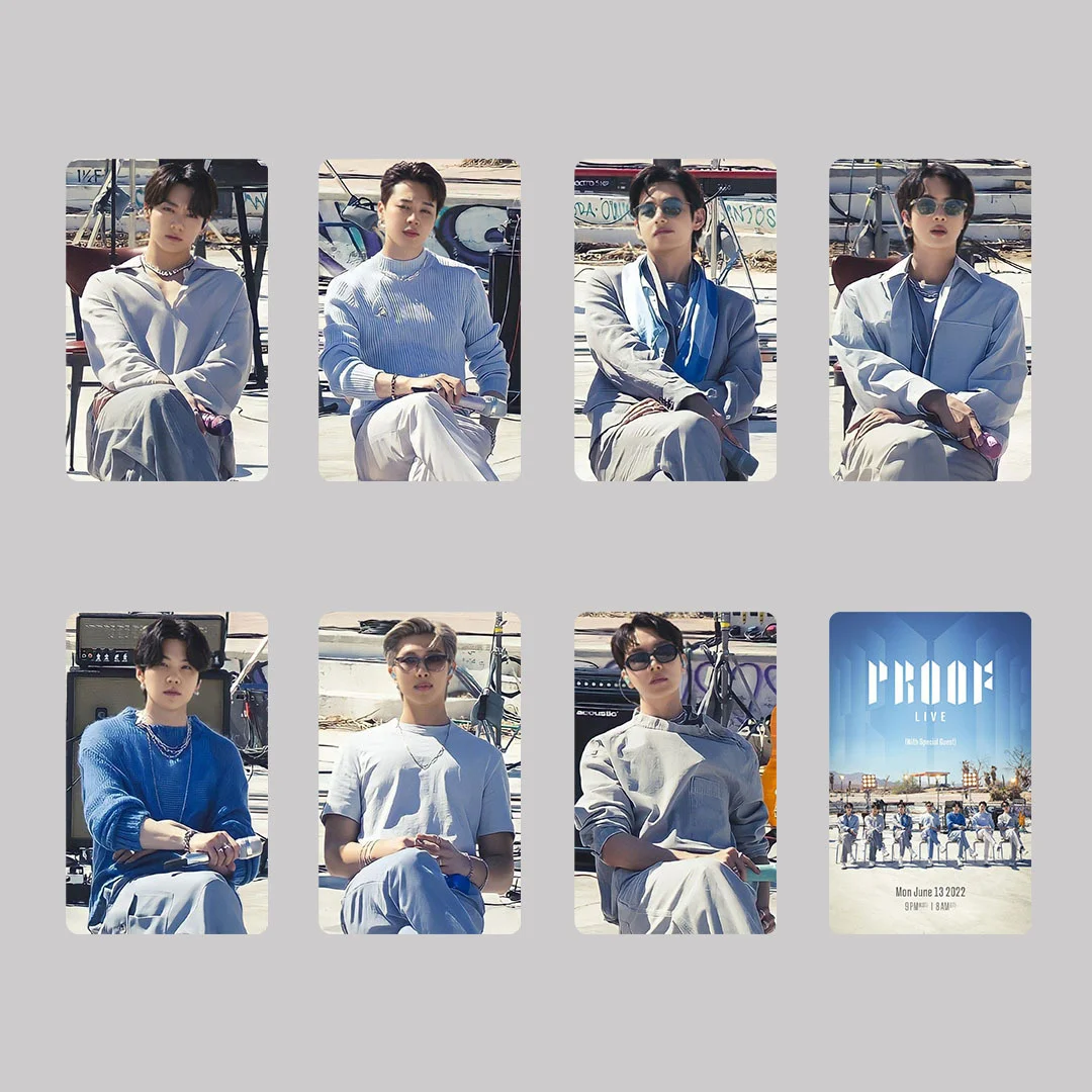

7pcs/set KPOP Bangtan Boys PROOF Live Official Poster Promotional Photo CollectionCard New Korea Group Thank You Card K-POP JK V