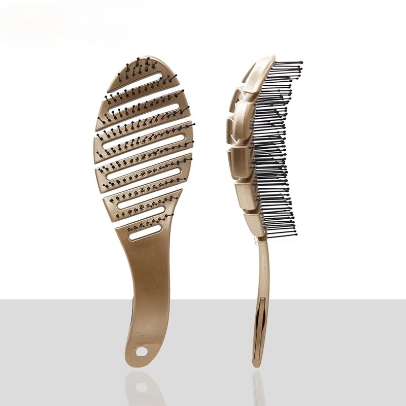 

Hairdressing Maze Comb Quick-drying Massage Sparerib Shape Curved Comb
