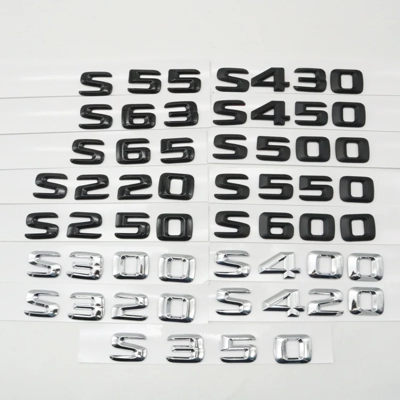 

For Mercedes Benz S Class W220 W221 S220 S250 S300 S320 S350 S420 S450 Rear Letters Emblem Badges Logo Sticker