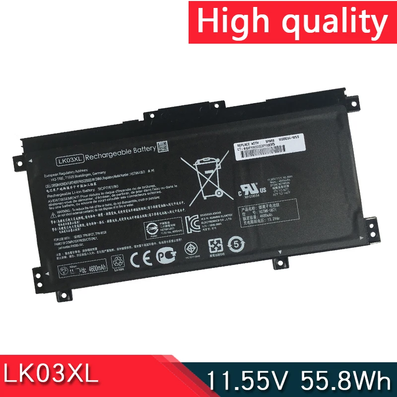 LK03XL Аккумулятор 11 55 В 8 Втч для HP envy 15 x360 15-bp 15-cn 15-BP 15-BQ TPN-W127 W128 W129 W132 HSTNN-LB7U UB7I UB7O IB8M LB8J