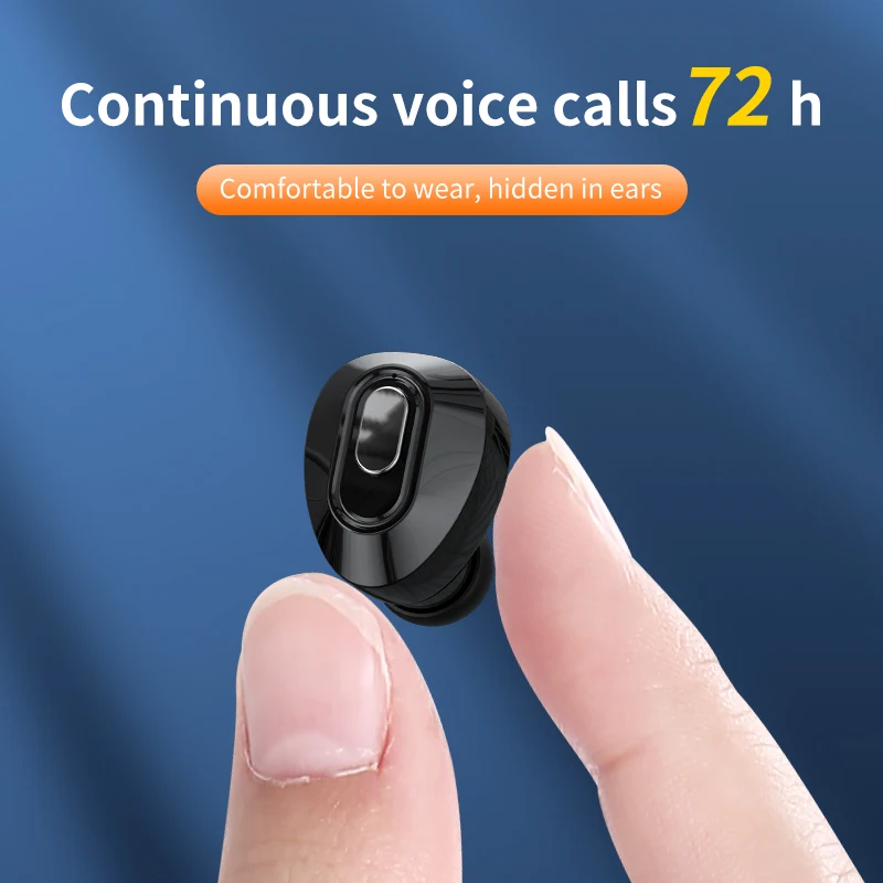 Фото Новая Bluetooth-гарнитура T13 с одним ухом, бизнес-Спортивная мини-гарнитура 5,2 для Android, Apple, сверхвыносливость, шумоподавление №4