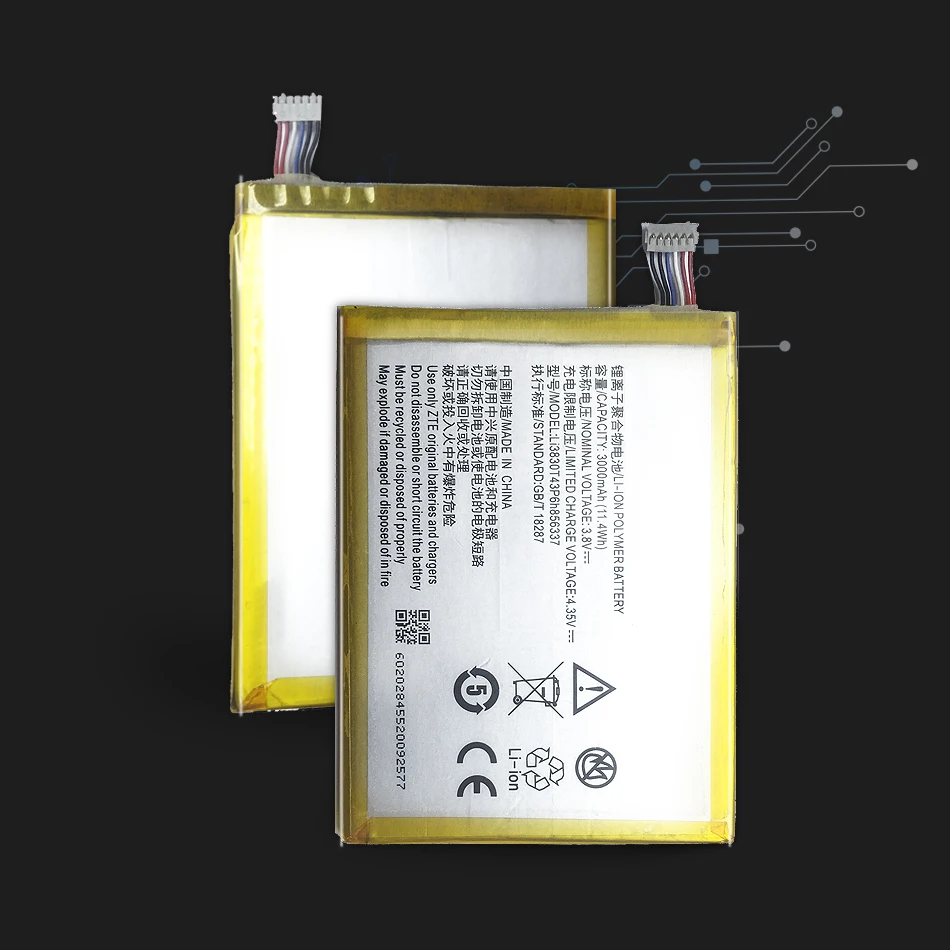 Литий-ионный полимерный аккумулятор Li3830T43P6h856337 для ZTE Blade X9 G719C N939St Qingyang 3 S6 Lux Q7/-C V5