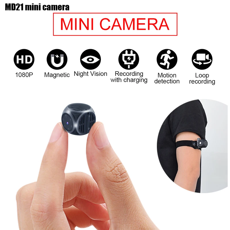 

MD21 With Wheat Sports Camera Computer Camera / 1080P HD Mini Infrared Night Vision Camera Home Security Camera VS SQ11 SQ8 SQ16