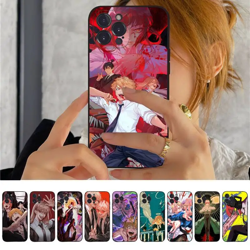

Anime Chainsaw Man Phone Case For iPhone 14 11 12 13 Mini Pro Max 8 7 6 6S Plus X SE 2020 XR XS Funda Case