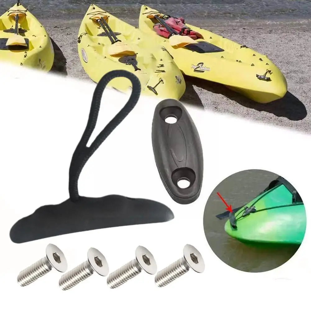 

Universal Marine Canoe Kayak Pull Toggle Handle Dinghy with Carry Cord without Screws Dropshipping Handle G3T2