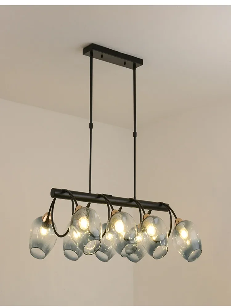 Стеклянный кулон многоцветная светодиодная люстра в скандинавском стиле