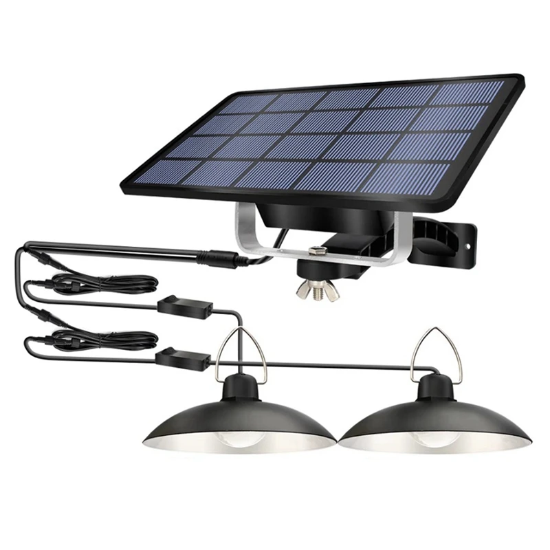 

Подвесной светильник на солнечной батарее, наружный двойной светодиодный светильник с разрезом, водонепроницаемая настенная лампа для кем...