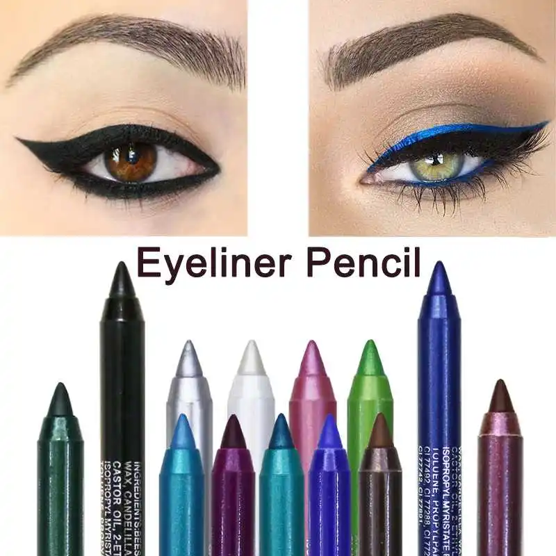 

Sdotter 11 Colors Long-lasting Eye Liner Pencil Waterproof Pigment Blue Brown Black Eye Shadow Women Fashion Color Eye Makeup Co