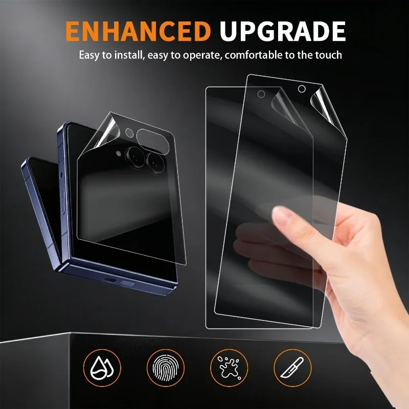 Фото 6-в-1 Защитная пленка для Samsung Galaxy Z Fold8 Ultra Fold 8 с функцией конфиденциальности, антишпионская, премиум-класса, гибкая гидрогелевая пленка из ТПУ. №5