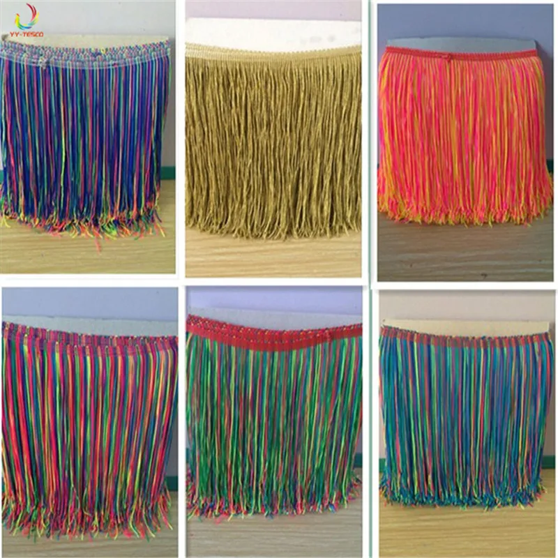 

20cm / Polyester tassels lace ribbon Latin dance costume costume 5 yards long multiple colour fringe sewing accessories DIY