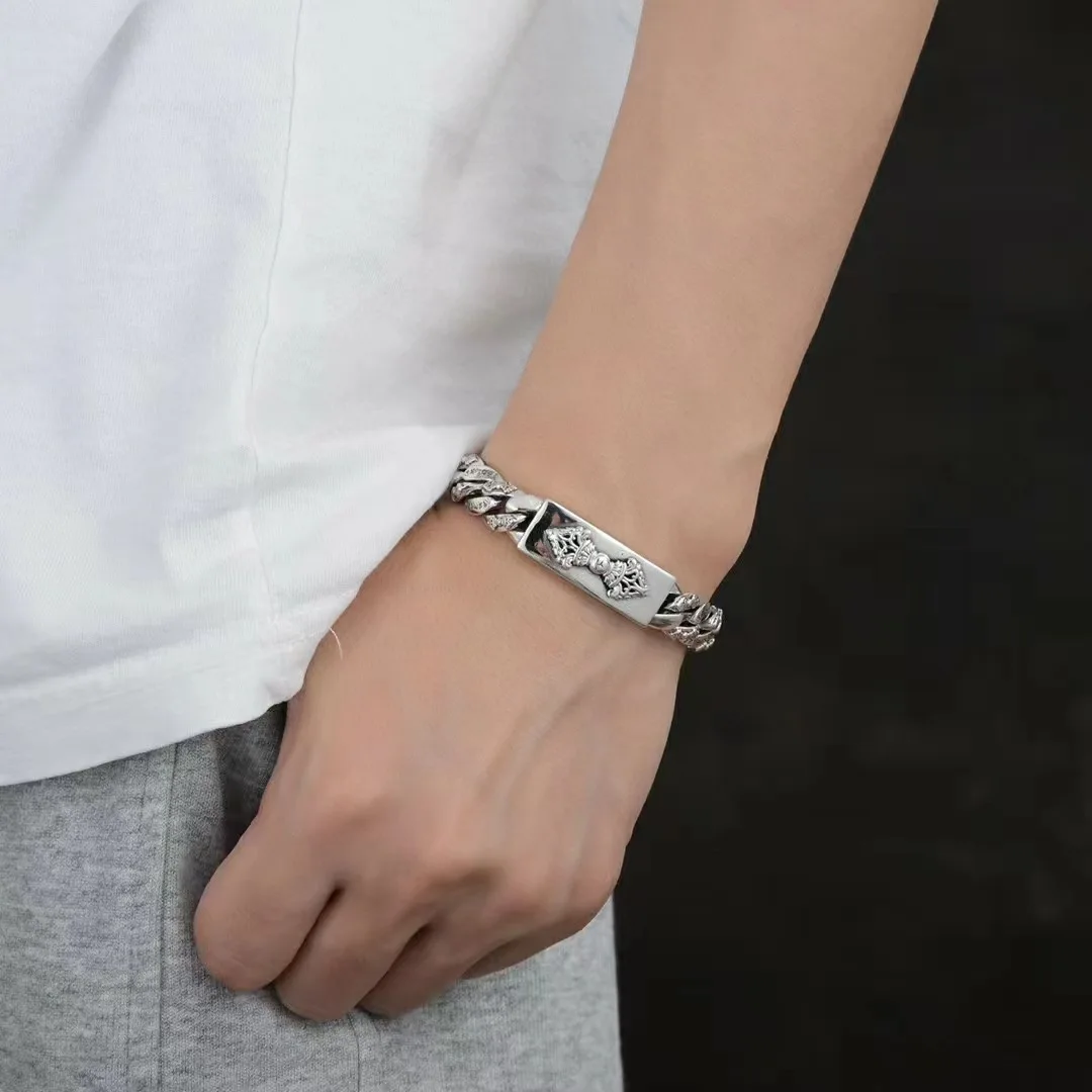 Мужской браслет из серебра S925 пробы с оригинальным дизайном китайский шикарный