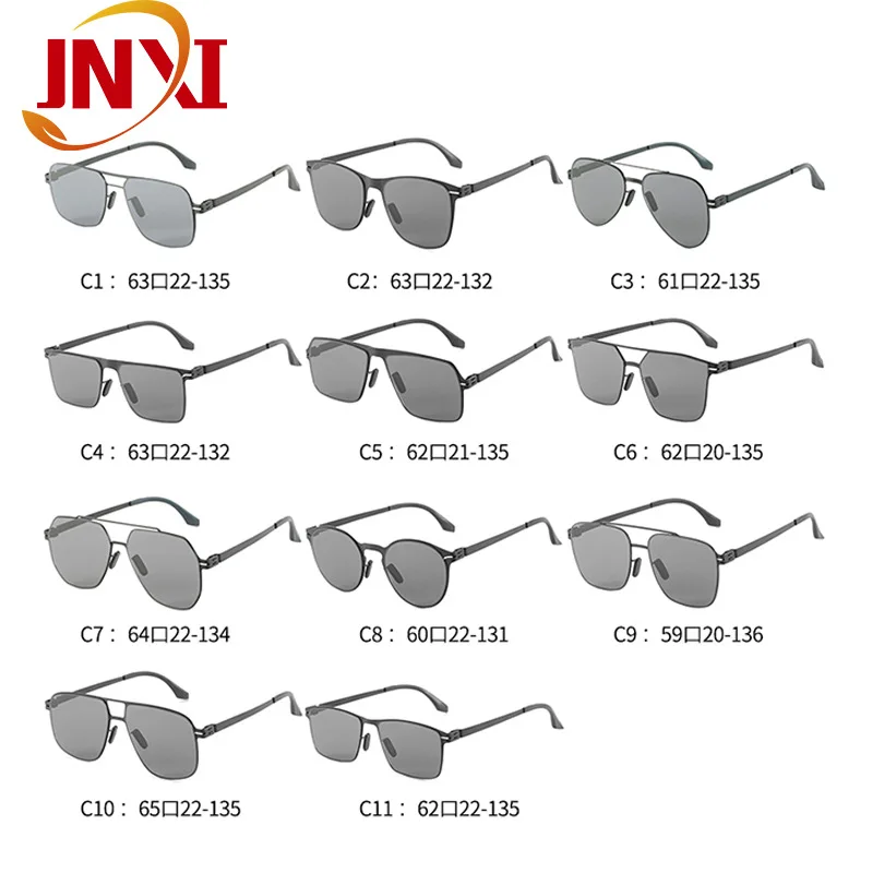 HD Sunglasses Square Sunglasses Men Stainless Steel Sunglasses Riding Personality Lightweight Outdoor Sunglasses enlarge