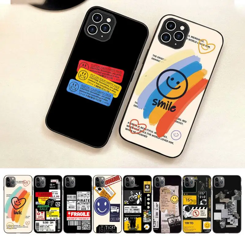 

Retro Bar Code Label Phone Case For Iphone 7 8 Plus X Xr Xs 11 12 13 14 Se2020 Mini Pro Max Case