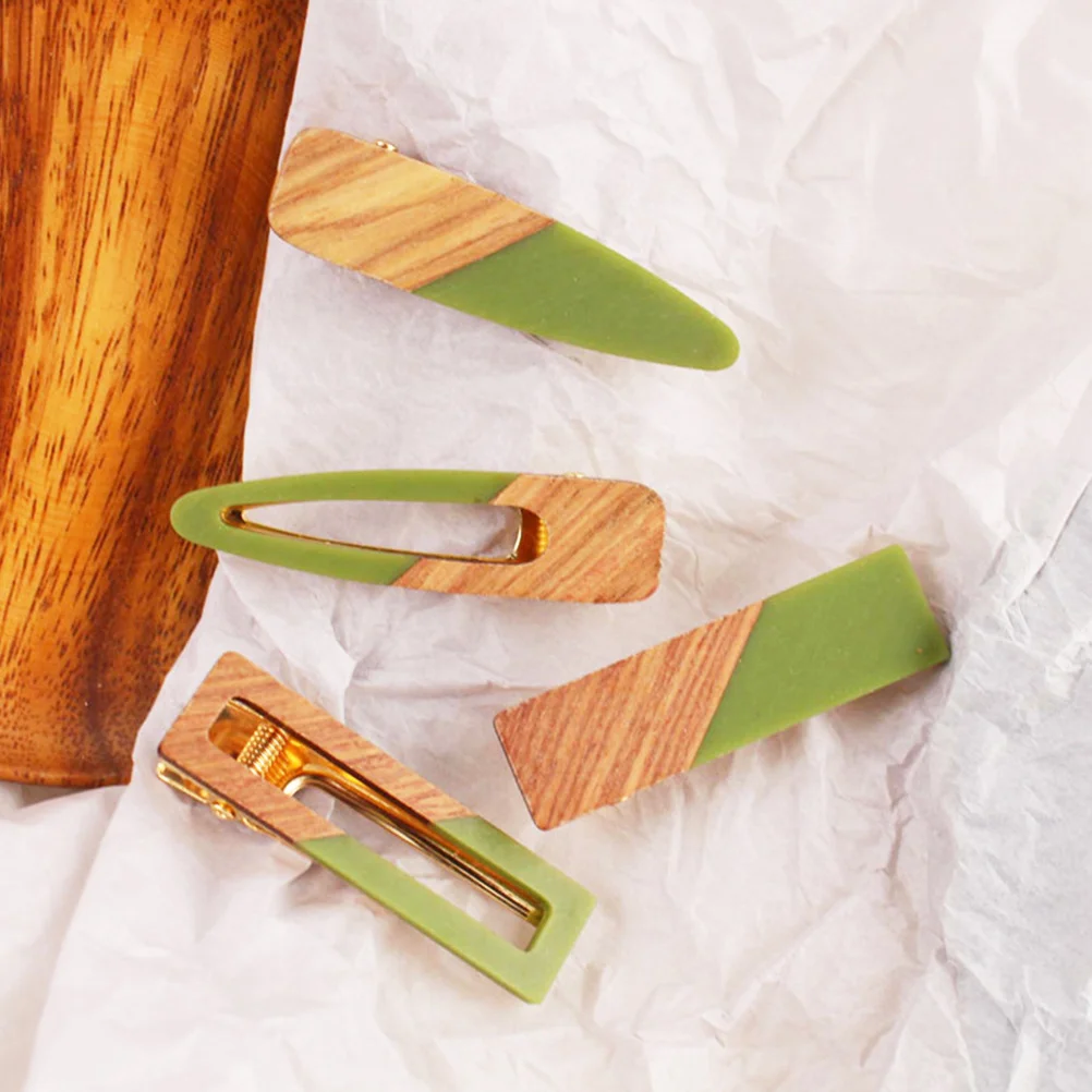 

Alligator Hair Clipsresin Geometric Barrettes Fashion Nonstylish Metal Clipgirls