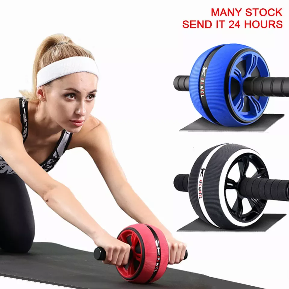 1Pcs Large Silent TPR Abdominal Wheel Roller Trainer Fitness Equipment Gym Home Exercise Body Building Ab roller Wheel