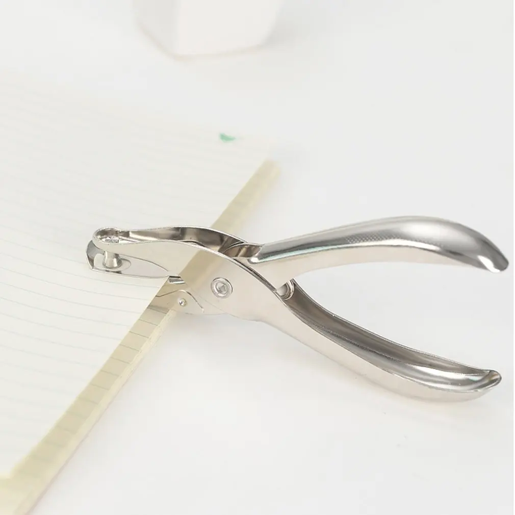 Дырокол с одним отверстием хромированный металлический Перфоратор несколькими