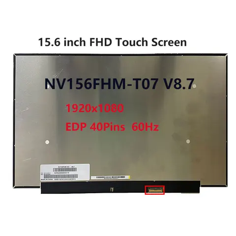 15.6" LCD Screen Replacement – NV156FHM Model, 1920x1080, With Touch, For Lenovo Laptops 13 thumbnail image