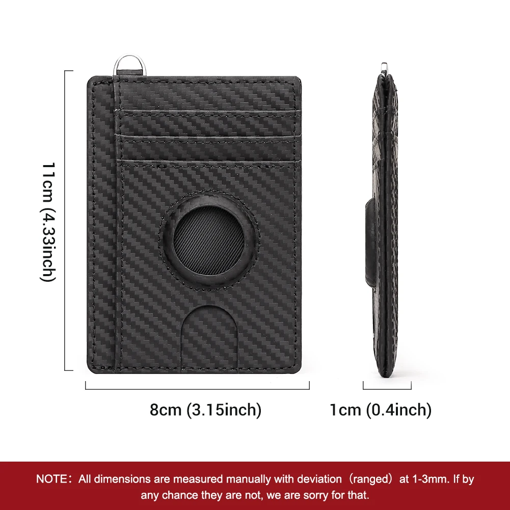 Унисекс Кошелек Из Углеродного Волокна С RFID-блокировкой Тонкий Держатель Для