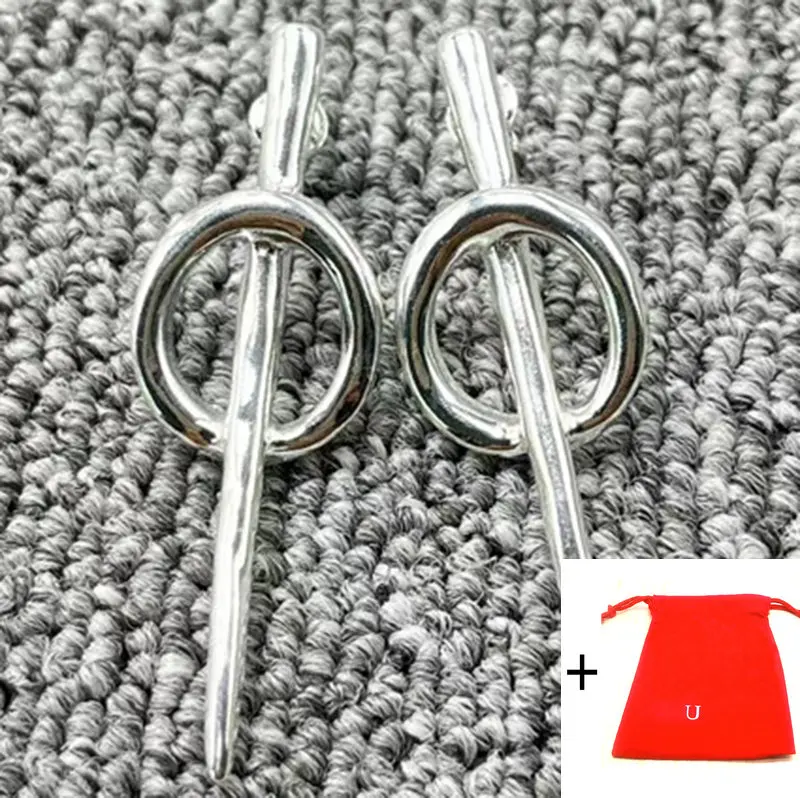 

High Quality Spanish Original Fashion Electroplating 925 Silver Gold Pin Stud Earrings Holiday Jewelry Gift