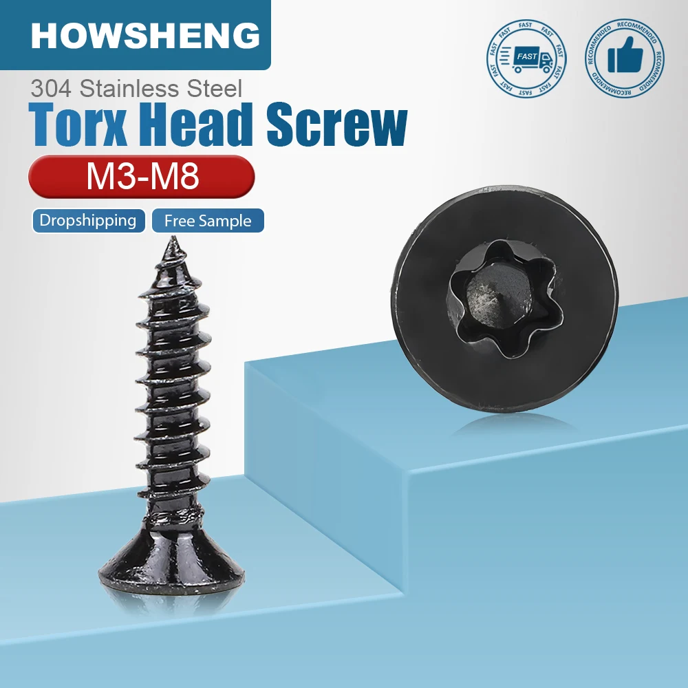 

Саморезы Torx черные из нержавейки Howsheng M2 M3 M4 M5