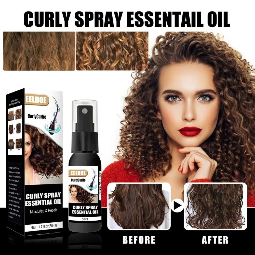 Long Lasting Deep Moisturizing Liquid Quick Styling Hair Fixing Spray For Curly Wavy Hair