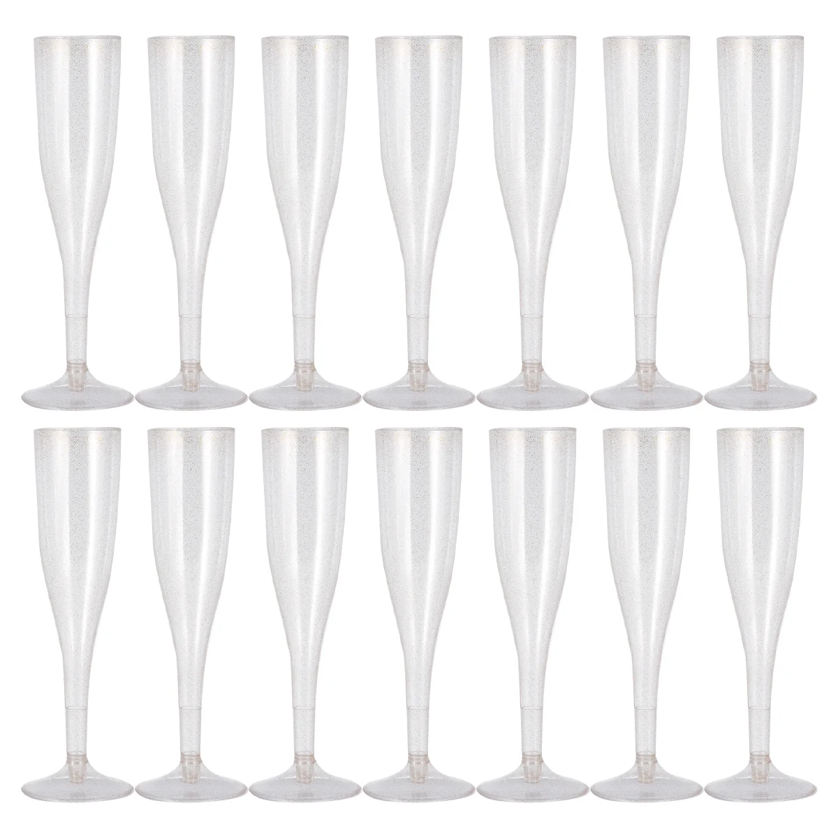 

30pcs Glitter Flutes Clear Cup Wedding Christmas Holiday Party Glass ( Golden )