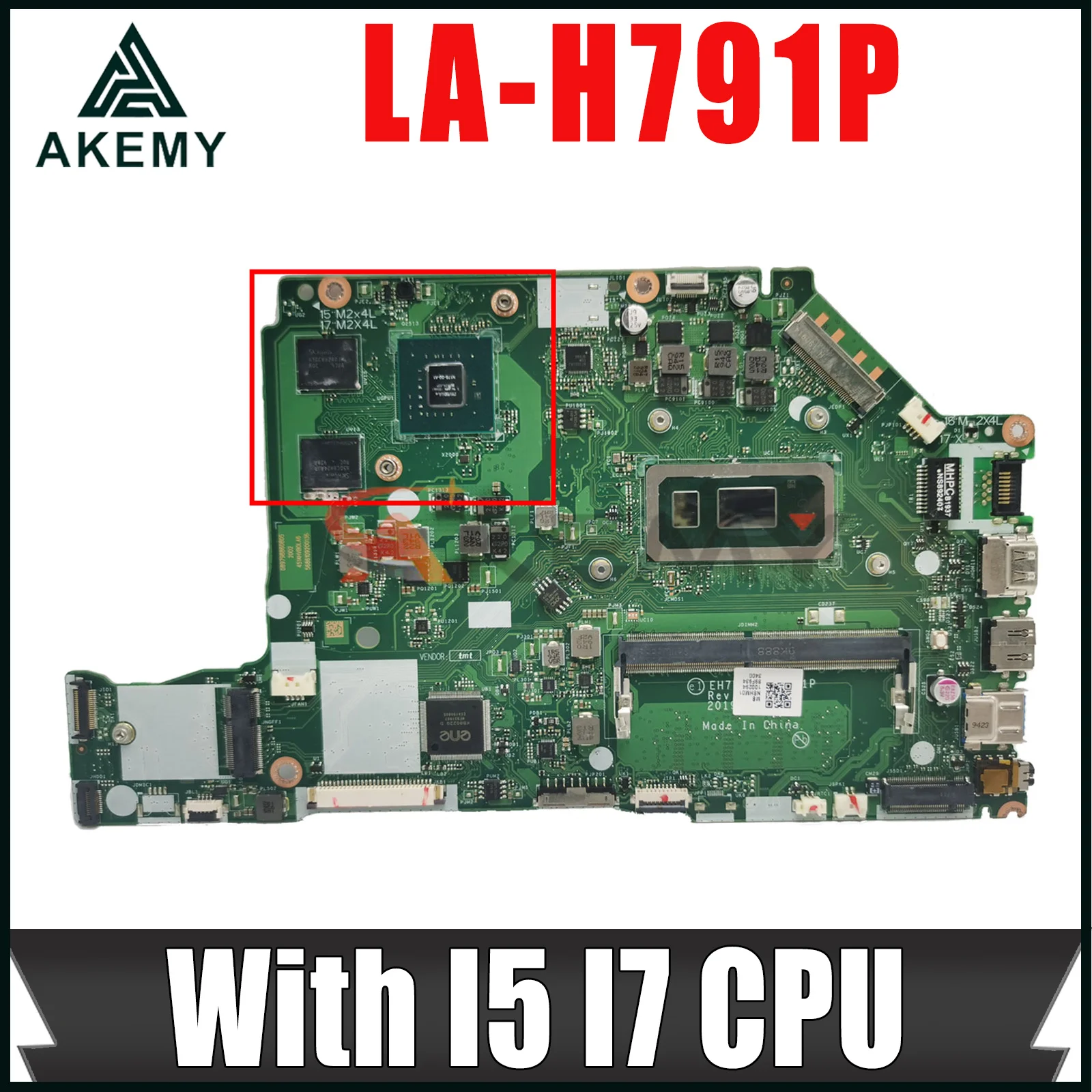 

Notebook Mainboard For Acer Aspire A317-51G EX215-51G Laptop Motherboard LA-H791P with I5 I7 CPU GPU:MX350 4GB RAM