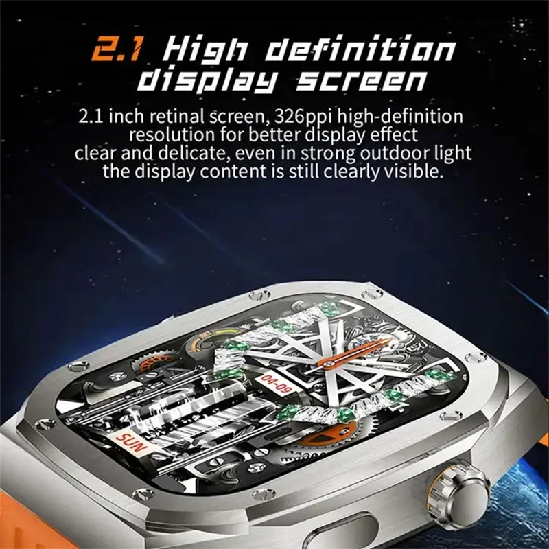 Фото Gaines Z79 Max Смарт-часы 2,1 дюйма IPS Большой экран Мужчины Buletooth Вызов Компас Мониторинг сердечного ритма AI Голос Женщины Спорт Smartw №2