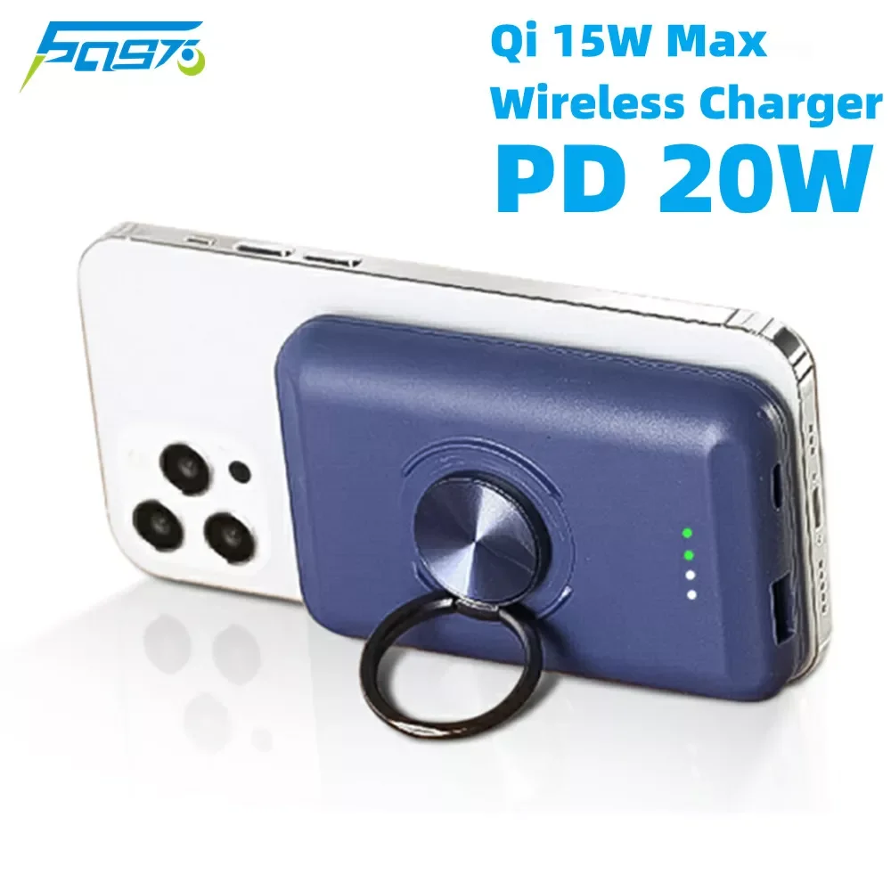 

2023New Wireless Power Bank Magnetic Wireless Charger for iPhone 12 13 Pro Max Mini 5000mAh PD 20W Fast Charging Spare External