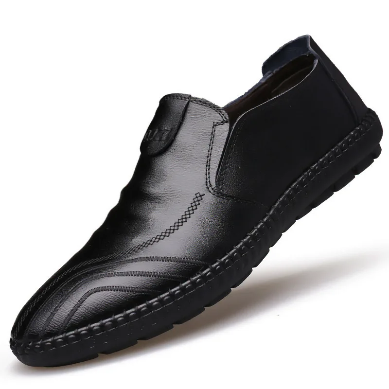 

Мужские повседневные кожаные туфли, лоферы, мягкая подошва, модная обувь в Корейском стиле, весна-осень