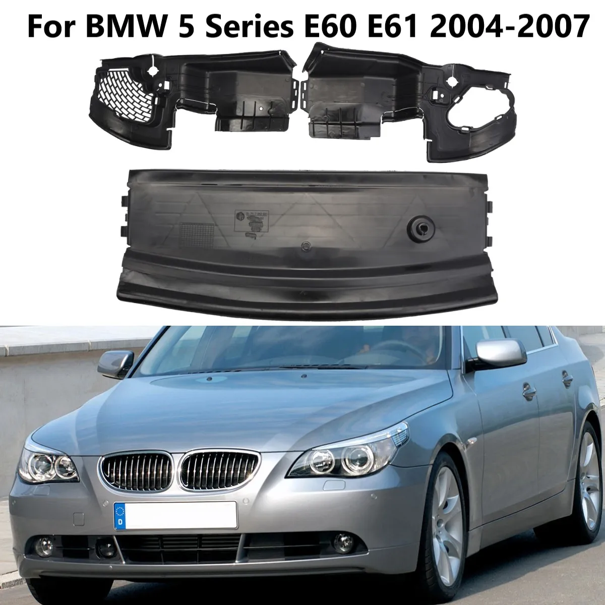 

For BMW E60 E61 525i 525xi 2004-2007 New Splash Shield Lower Duct Guard Repair Part Replace 51717050651 51717050649 51717050604
