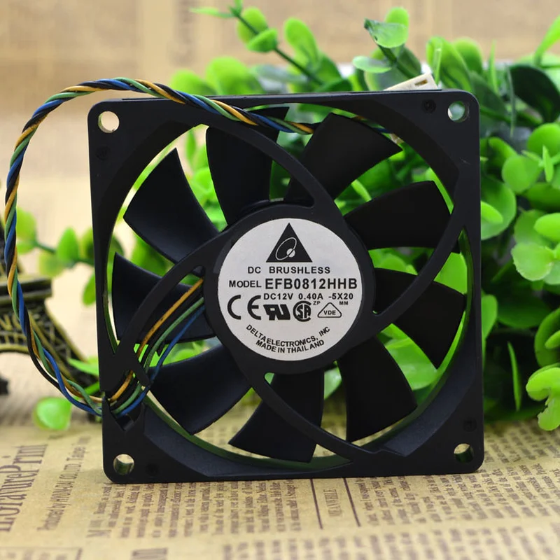 

New Cooling Fan For Delta EFB0812HHB 12V 0.4A 8015 8CM 4 Wire PWM Intelligent Temperature Control Fan 80*80*15mm
