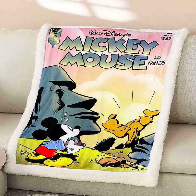 

Утолщенное зимнее теплое одеяло Disney, мягкое домашнее теплое Флисовое одеяло королевского размера s для кровати, удобное Двухслойное утяжел...