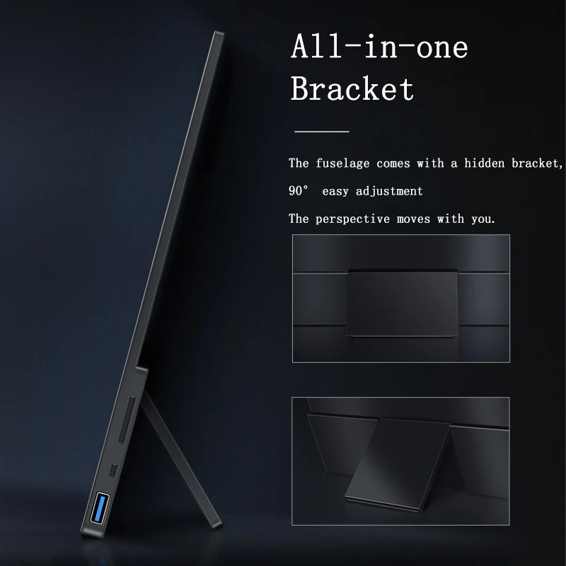 WEICHENSI 17.3'' 4K Portable Monitor Touchscreen 3840X2160 With Type-c USB HDMI-Compatible for Laptop Xbox Switch Gaming Display