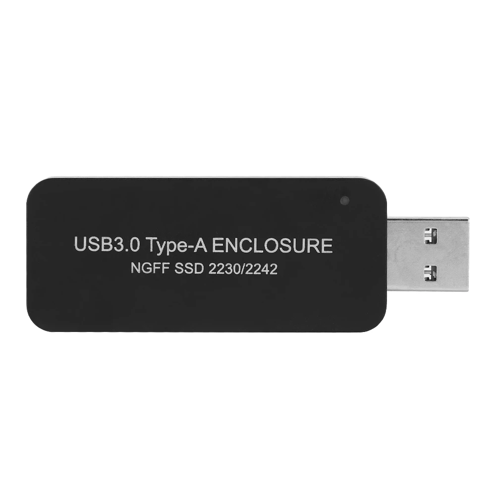 Portable USB3.0 to M.2 NGFF SDD Enclosure External Hard Drive Box for 2230 / 2242