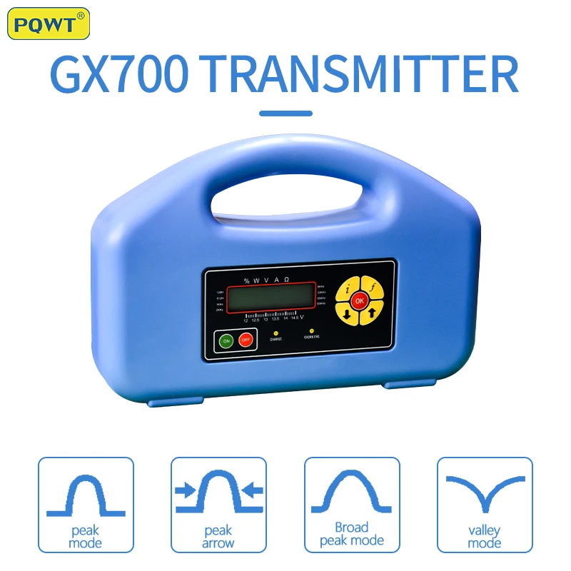 PQWT-GX700 устройство для обнаружения подземных труб металлов и кабелей на глубину 6 м