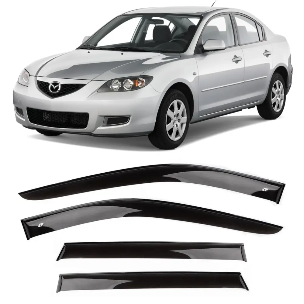 Дефлекторы окон Cobra Tuning ЕвроСтандарт на авто Mazda 3 (BK) 1 l Sedan 2003-2009 4 шт./комп.