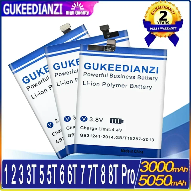 Аккумулятор для One Plus OnePlus 1+ 1 + 2 3T 5 5T 6 6T 7 7T pro 8 8T Nord N100 BE2011 OnePlus5 OnePlus6 OnePlus7